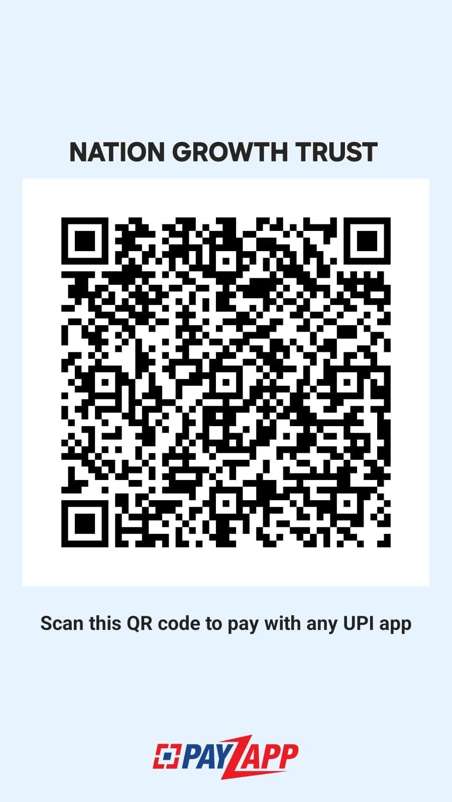 Nation Growth Trust QR code for UPI donations
